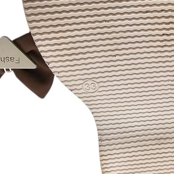 Fashion Brand Girls Loafers – Size EU 33 / US 1 – Cream with Brown Bow - Picture 5 of 6